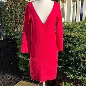 EXPRESS Hot Pink Dress/Sweater 3/4 sleeve M